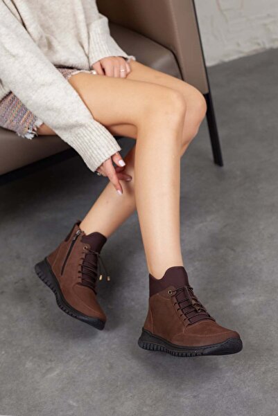 Adım Adım Γυναικείες μπότες με φερμουάρ από γνήσιο δέρμα