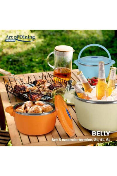 dealshopromania Set de 3 caserole termice Heinner Art of Dining – 2 litri, 4 ...