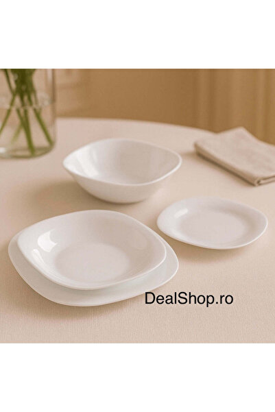 dealshopromania Set de cină Atlas, format din 19 piese, simplu, din opal alb,...