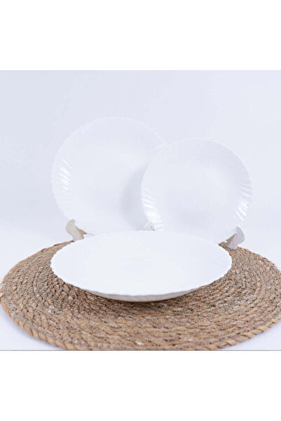 dealshopromania Set de cină CoK Titan, 18 piese, culoare opal alb, pentru 6 p...