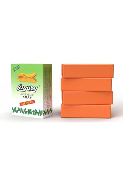 Pyary Ayurvedic Turmeric Soap (4 pcs, 75g each)