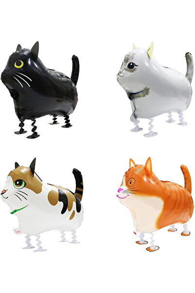 OEM Colorful foil balloons with walking cats, set of 4 pieces 40-60 cm