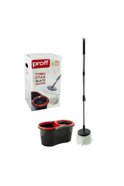 dealshopromania Mop rotativ cu storcător la 360 de grade, mâner telescopic, g...