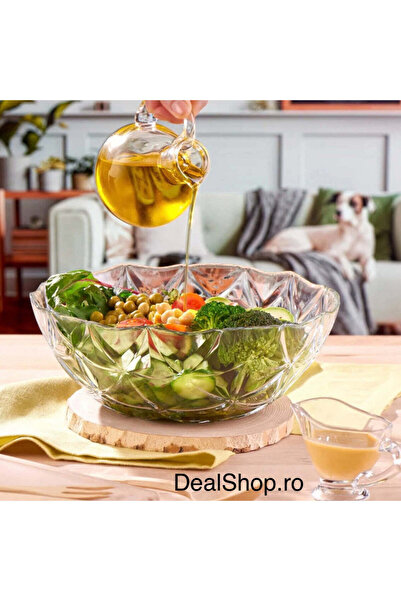 dealshopromania Bol din sticlă Estrella 24 cm 2.54 litri – design elegant în ...