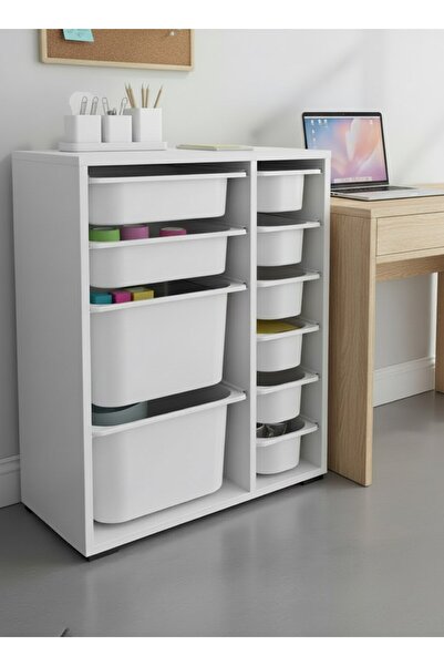 Pratico Zen 10 Sepetli Çok Amaçlı Ofis Dolabı Beyaz 2D2K6U