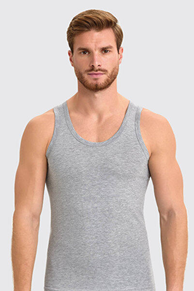 Berrak قمصان داخلية رجالية ملونة من القطن الممشط بحمالات، 6 قطع، خياطة خاصة