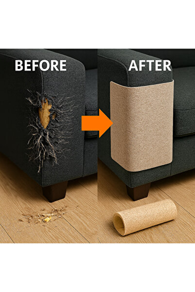 Arnee Felt Cat Sofa Couch Scratch Protector 20X50Cm Beige – Adhesive Furniture Corner Protection Carpet