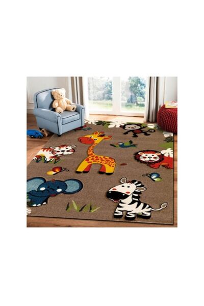 E EFRALL Anti-slip children's room rug with animal design 120 x 180 cm Concept