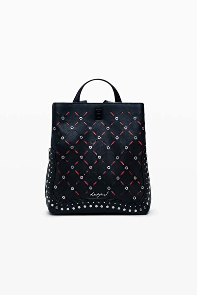 Desi Small perforated backpack with studs