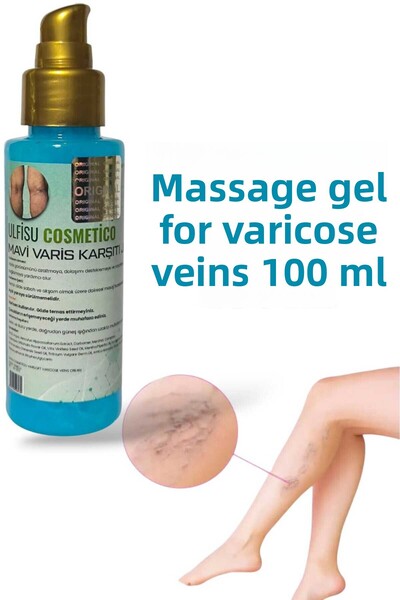 ULFİSU COSMETİCO Veincare Leg Care Cream 100 ml - Veincare Blue Varicose Vein Cream