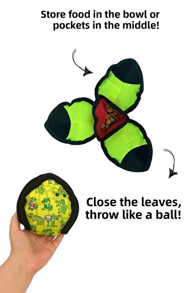 Havhav Lotus Crocodile Interactive Play Set – Plush Crocodile Sound Dog Toy + Lotus Food Storage Ball