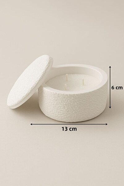 VANTES Decorative Ceramic Bowl Powder Candle – Double Corded Fabric , Scented, Long Burning Time, Stylish Home Decoration Candle