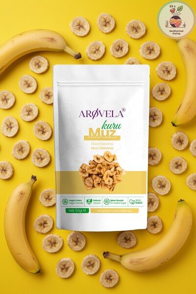Arovela Arøvela - Geothermal Drying Banana 50 g / Geothermal Drying Banana 50 g