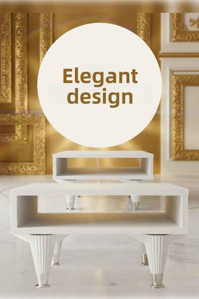 MH MiniHediye Elista Furniture Sofa Leg Coffee Table Tv Unit Legs Riser 15 cm White Chrome