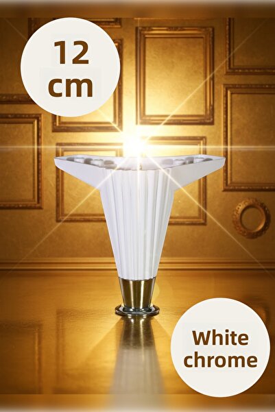 MH MiniHediye Wetra Line 12 cm (White Chrome) Furniture Sofa Chair Leg Feet