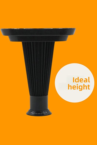 MH MiniHediye Furniture Sofa Pouf Unit Seat Leg 15 cm Black Base Legs