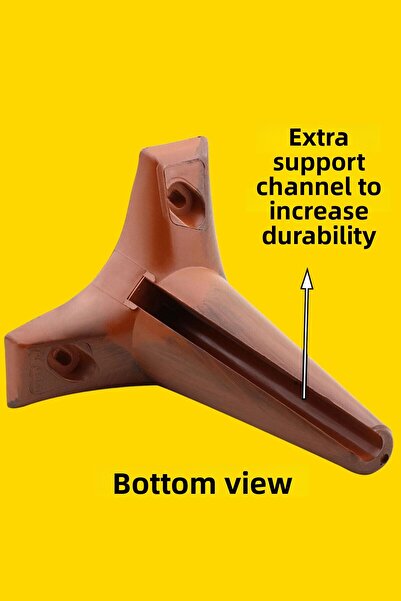 MH MiniHediye Aspen Luxury Furniture Sofa Armchair Tv Unit Plinth Leg Feet 15 cm Wooden Patterned Leg (4 Pcs)