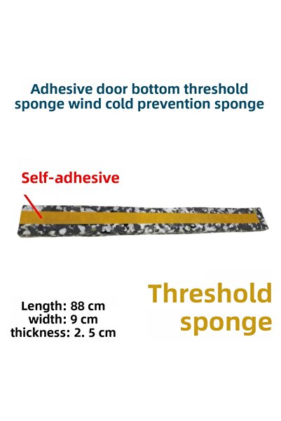 NEWSTORE HOME Under Door Insulation Sponge under Door Threshold Sponge 1Pc
