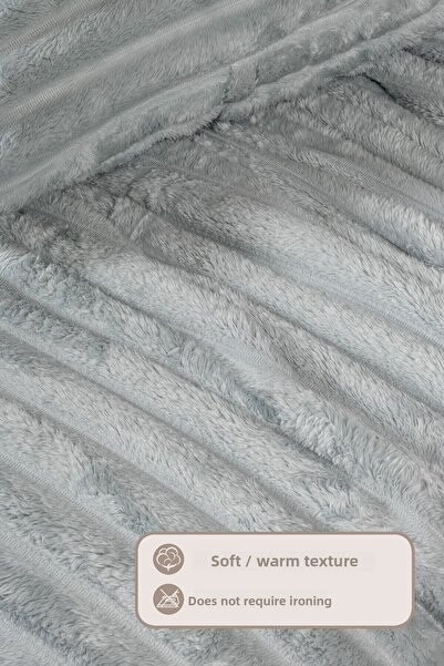 Elart Mateo Blanket Set Single Wellsoft 2 Pieces (180X240 cm) Gray