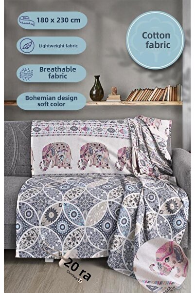 MODALİN Single Printed Pique Seat Cover Breeze 180X230 cm