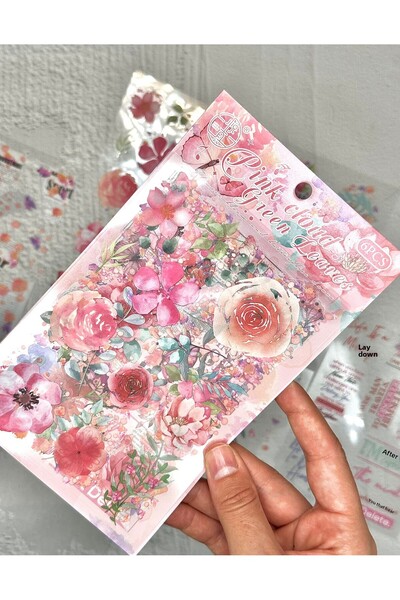 ZeCo Collection Pink Dream Garden Sticker Set 6 Sheets Sticker Set/Label/Sticker/Bullet Journal