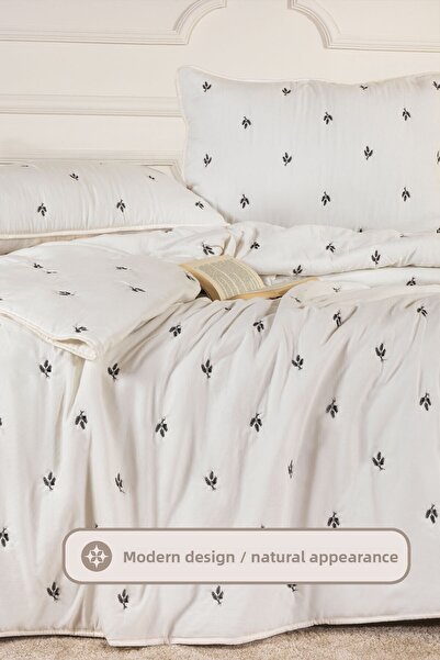 Elart Larissa Bedspread Set Single Embroidered (160X220 cm) Black