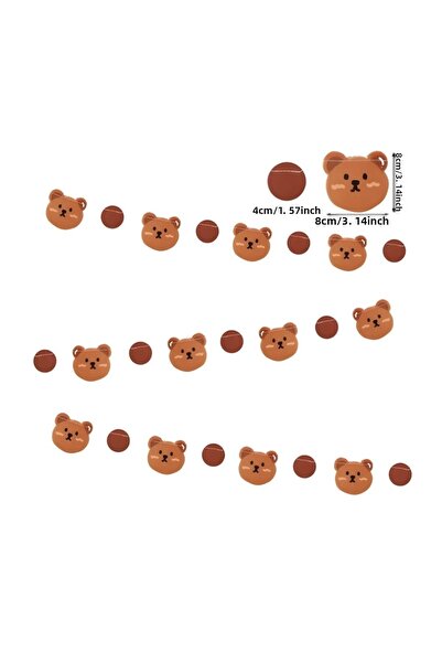 Öztürkpartievi زينة عيد ميلاد على شكل دمية دب بني