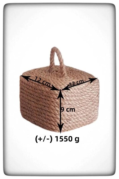 N NOXXO Decorative Rope Jute String Decorated Concrete Door Stopper Door Stop