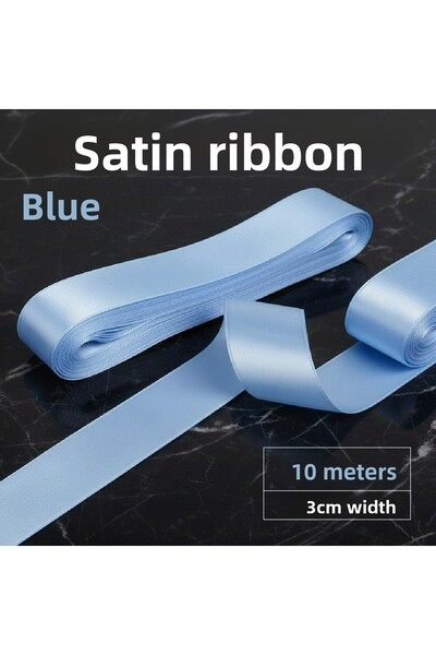 hdcw 10 Meters - 3 cm Satin Ribbon, Decoration, Party, Wedding, Invitation, Packaging, Decoration