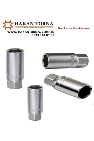 HakanTorna Ht- Rico 1/2 Spark Plug Socket 16-17-19-21mm
