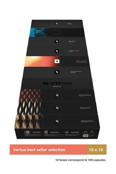 Nespresso مجموعة فيرتو الأكثر مبيعًا - 100 كبسولة