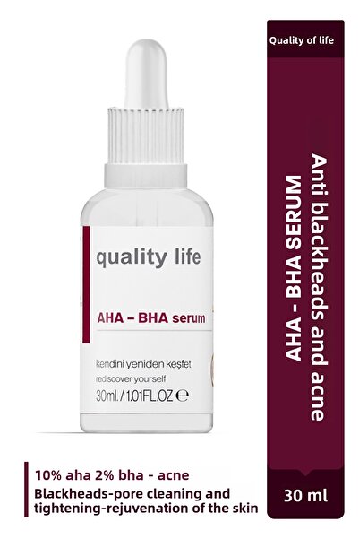 Quality Life Aha Bha Serum - Revitalizing, Skin Tone Equalizing, Red Peeling,...