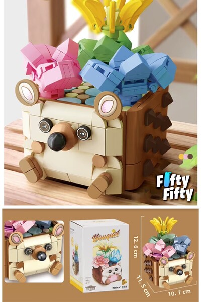 Vagonlife Panlos Mini Potted Plant Series Bear Figure 281 Pieces Toy Building Set -Ffp655009