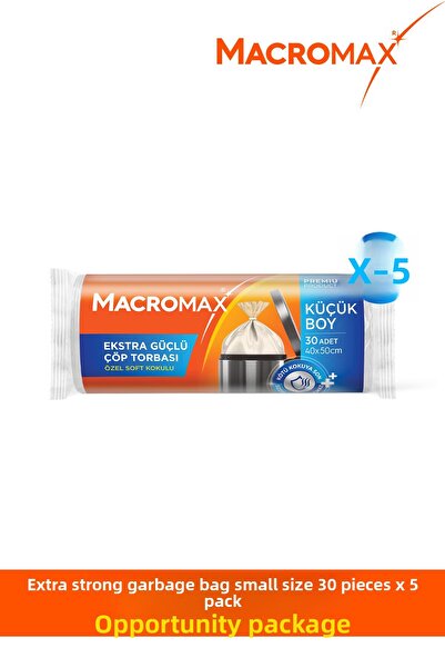 MACRO MAX Extra Strong Garbage Bag Small Size - 30 Pack X5