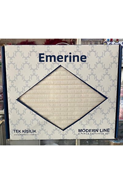 Merinos Modern Line 2 Piese - Set pătură ecru