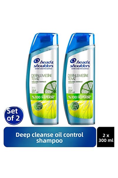 Head & Shoulders منظف عميق للتحكم في الزيوت بالليمون 300 مل × 2 قطعة