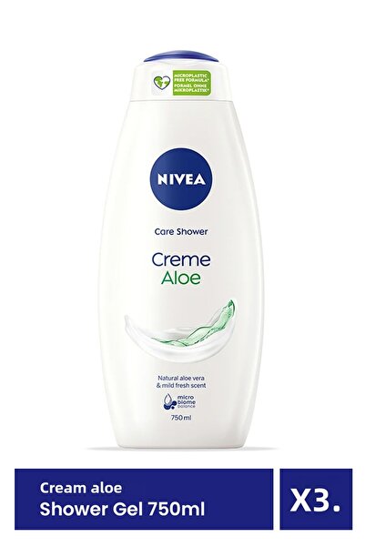 NIVEA Creme Aloe Shower Gel 3 Pieces x 750ml