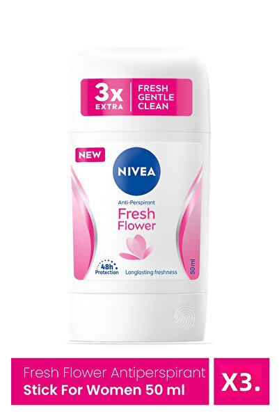 NIVEA Nivea Fresh Flower Αντιιδρωτικό Στικ για Γυναίκες 3 Τεμάχια x 50 ml