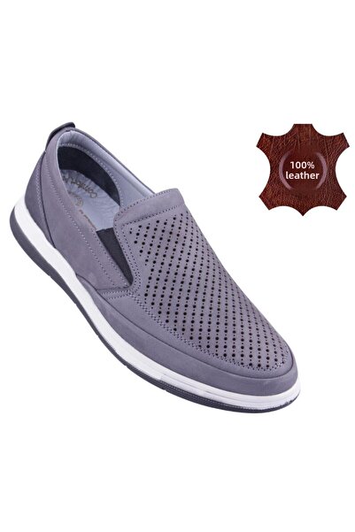 DETECTOR Genuine Leather Orthopedic Perforated Men's Casual Shoes 046