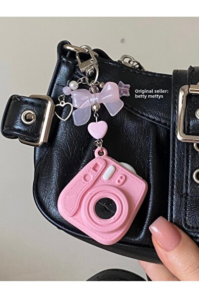 bettymettys يمكن وضع الصورة على شكل حقيبة على شكل فيونكة للكاميرا بولارويد وس...