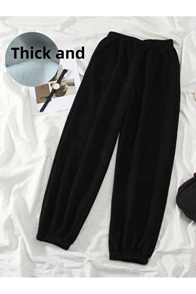 Mythologie 2-Piece Jogger Sweatpants - Black And Gray Rubber Leg High Waist