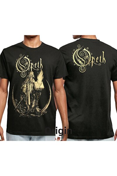 Orijin Tekstil Opeth Faith In Others Μπροστινό πίσω με στάμπα Unisex Μαύρο Tshirt