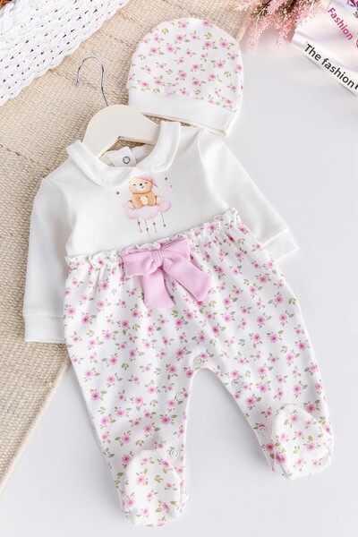 Babymod Flower Printed Baby Collar 100% Cotton Baby Girl Romper
