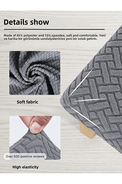 uzhanem Κάλυμμα καρέκλας υψηλής ποιότητας, με king size, που πλένεται 1 τεμάχιο σκούρο γκρι χρώμα [ψήφος 5)