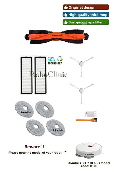 Roboclinic Perie de schimb compatibilă cu aspiratorul robot Xiaomi Robot Vacu...