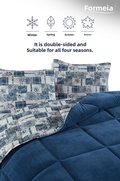 Formeya Luxury Wellsoft Single Quilt - Double Sided, with Pillow Case, 155X215 cm