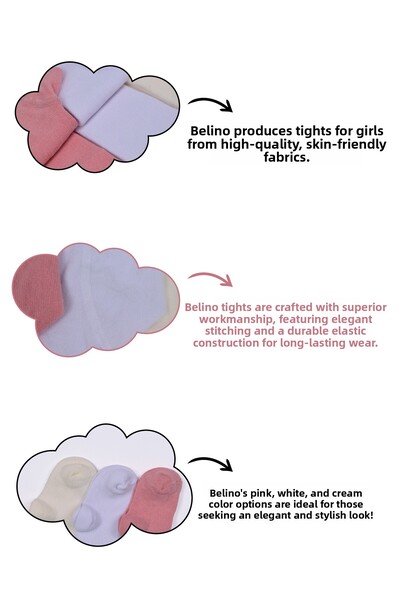 Belyy Socks Belyy 3 Pack Cotton Baby Girl Pantyhose