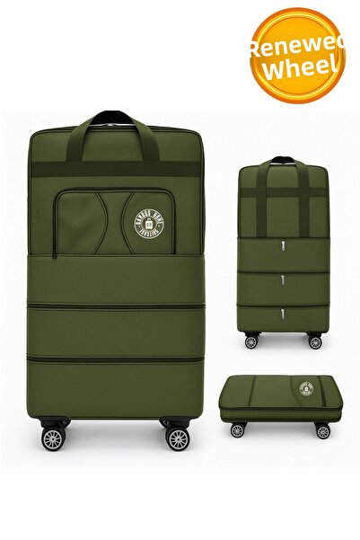 Bambus Home Premium 360 Degree Rotating 4 Wheel Triple Bellows Rolling Suitcase - Giant Size Bag