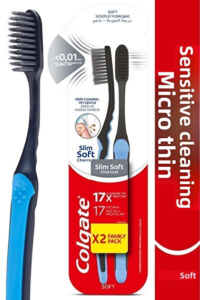 Colgate Micro Fine Charcoal Sensitive Cleaning Soft Toothbrush 1 1