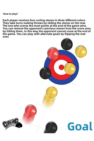 Go Toys Mini Curling Screen-Free Time Passing Activity Family Interaction Box Game